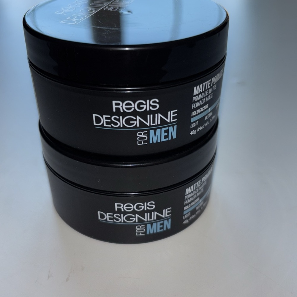 2 Regis Matte Pomade Designline  1.7 oz For Men Medium Hold